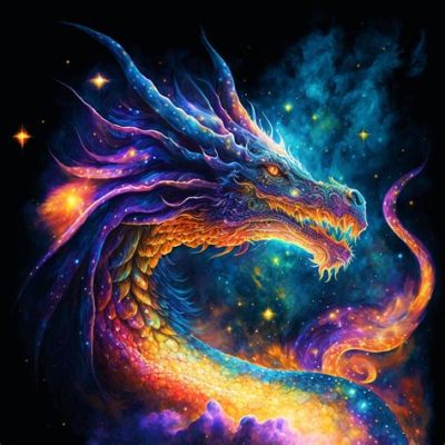  El Dragón Celestial un retrato vibrante de la energía espiritual y la lucha eterna